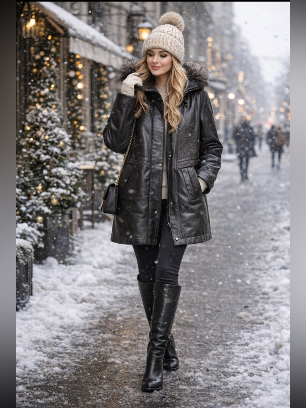 🌟RARE🌟 Vintage 90th SEQUENCE NWT Genuine Leather Embroidered Coat NWT – Size M